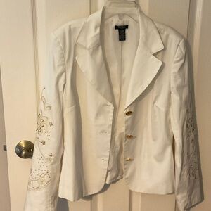 Bob Mackie White Blazer